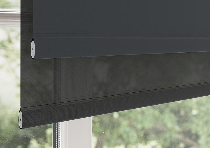 Rimini (Blackout), Black & Optima Black - Double Roller Blind - Image 4